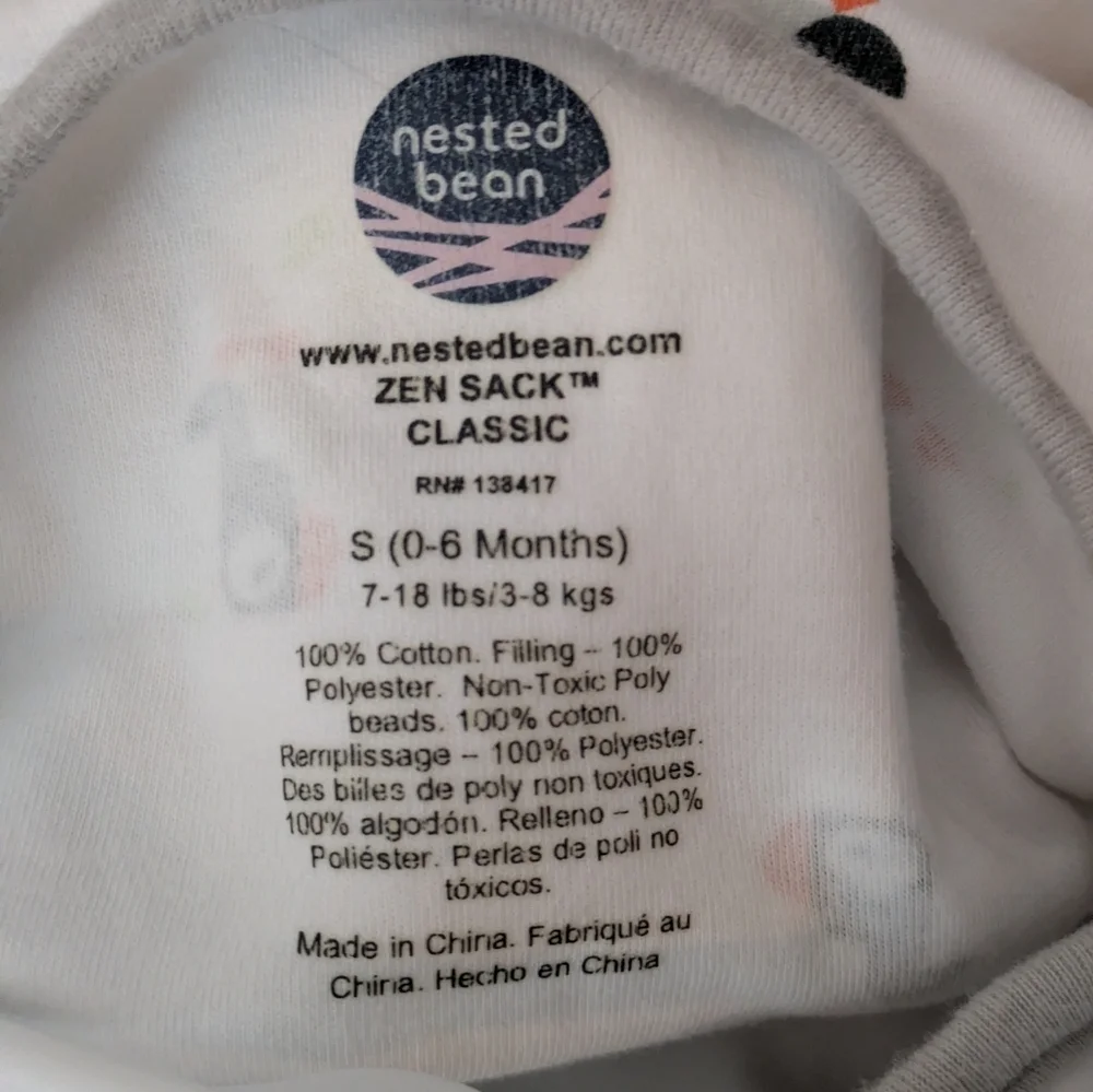 Nested Bean Zen Sack Puffin Sleep Sack 0-6m